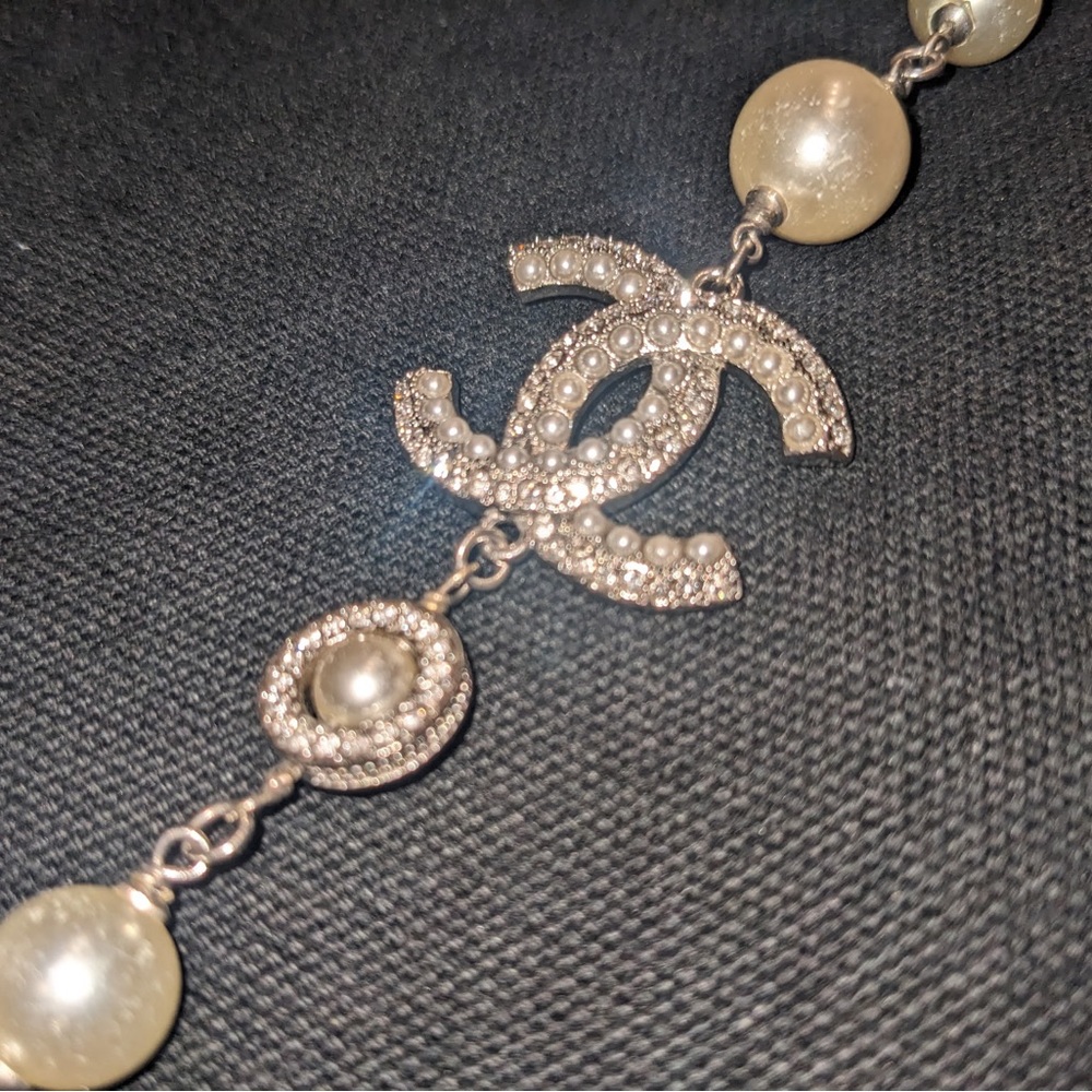 Chanel Authentic Long Faux Pearl Necklace - Picture 14 of 15
